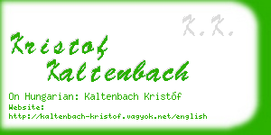 kristof kaltenbach business card